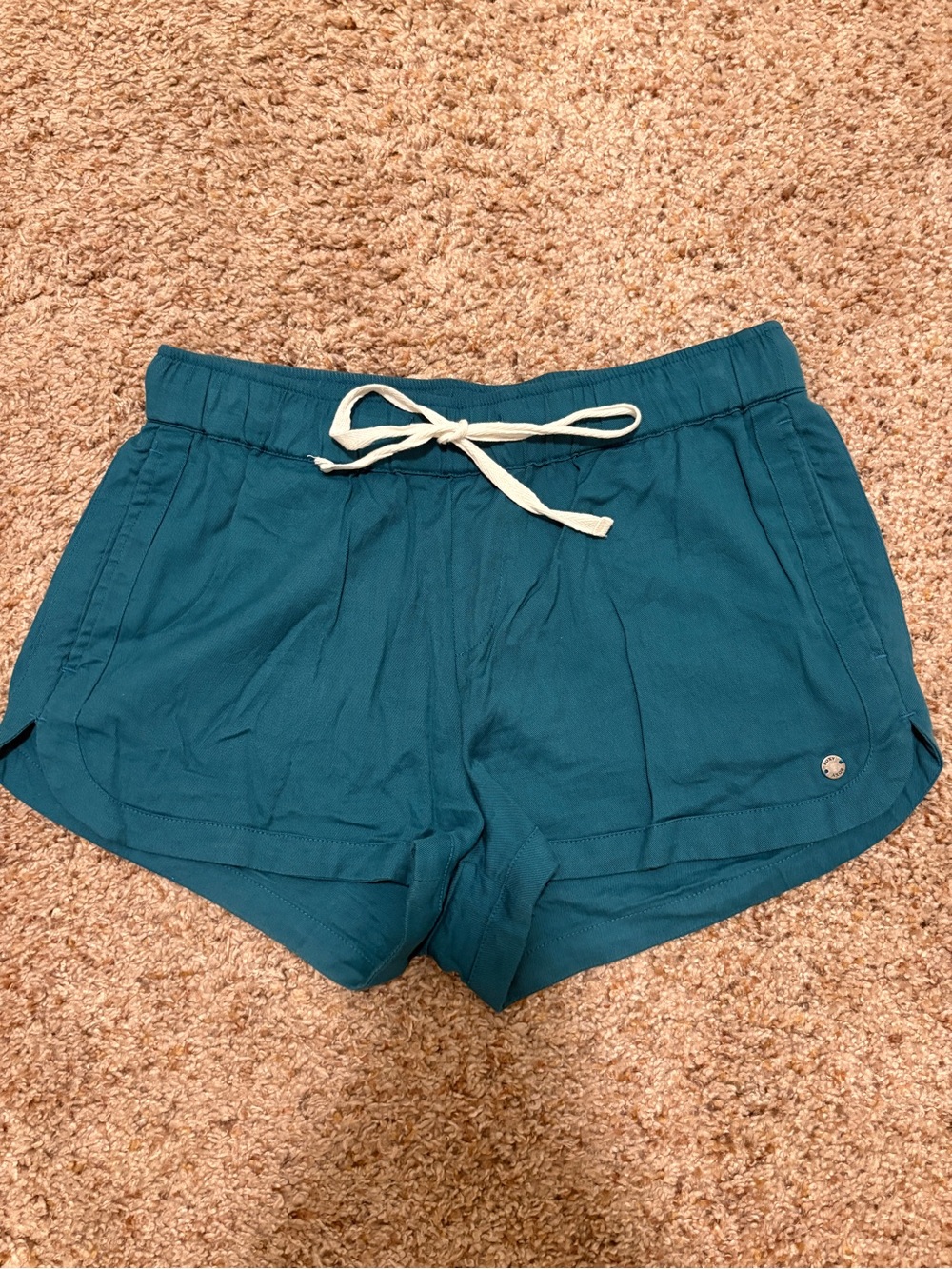 Roxy Teal Drawstring Lounge Shorts